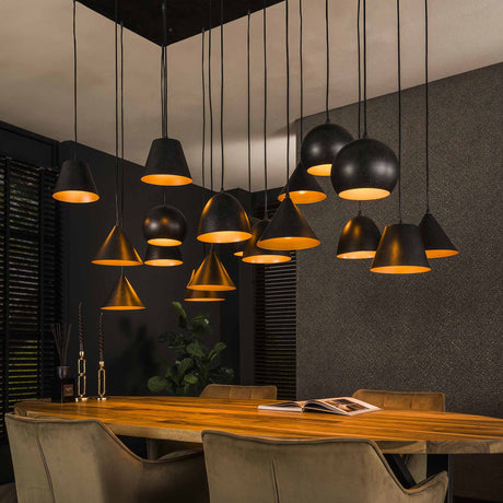 Hanging lamps - Hanging lamp Kane 18 - light metal black - Dimehouse