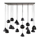 Hanging lamps - Hanging lamp Kane 18 - light metal black - Dimehouse