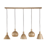 Hanging lamps - Hanging lamp Sienna 5 - light Beige 120 cm - Dimehouse