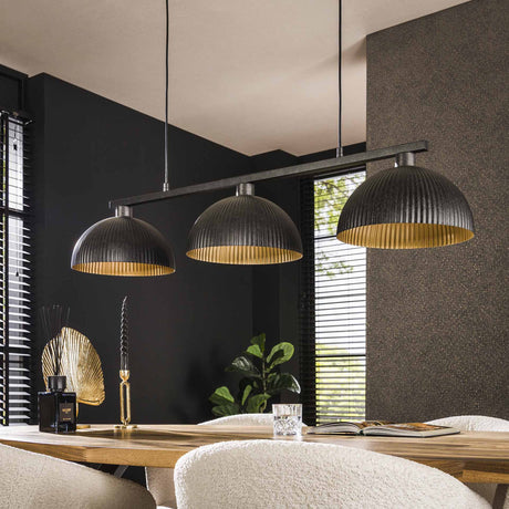 Hanging lamps - Hanging lamp Melo 3 - light metal black - Dimehouse