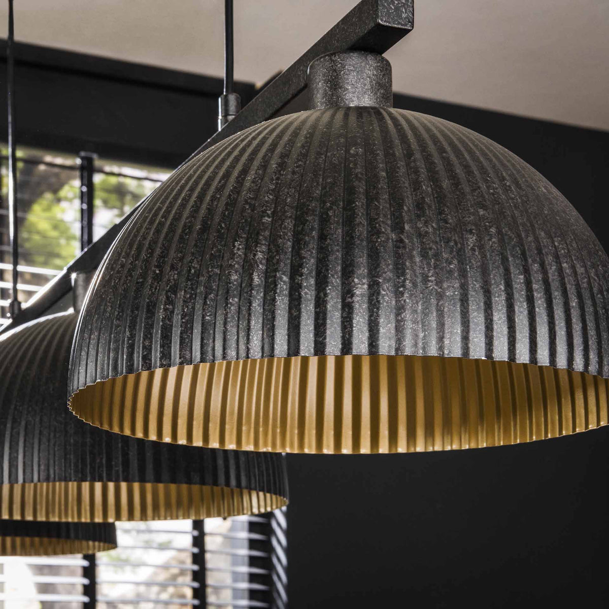 Hanging lamps - Hanging lamp Melo 3 - light metal black - Dimehouse