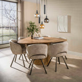 Hanging lamps - Hanging lamp 5 - light stepped colored glass black metal Valeo - Dimehouse
