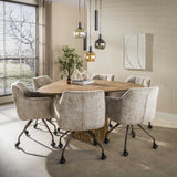 Hanging lamps - Hanging lamp 5 - light stepped colored glass black metal Valeo - Dimehouse