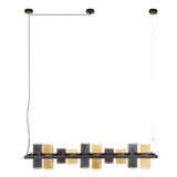 Hanging lamps - Hanging lamp Khai 10 - light cylinder mixed glass - Dimehouse