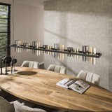Hanging lamps - Hanging lamp Khai 14 - light cylinder mixed glass - Dimehouse