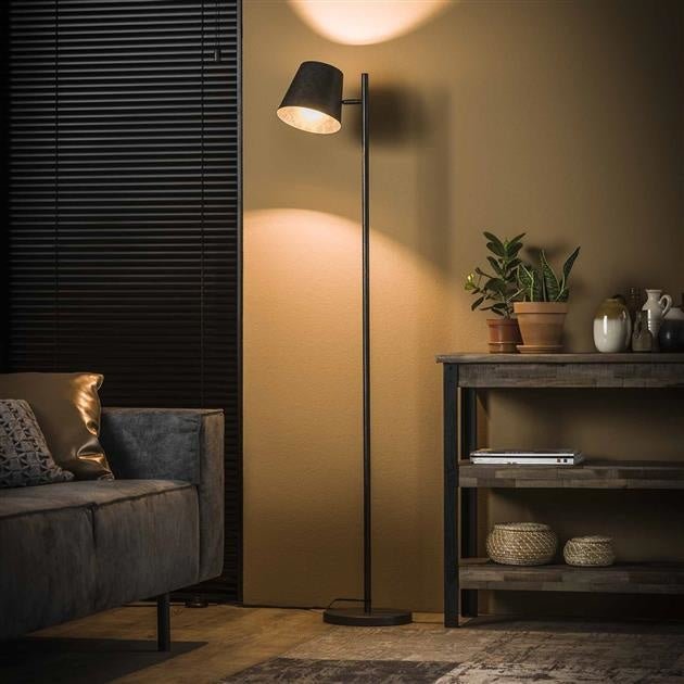 Floor lamp Sienna DH Interior Charcoal LxWxH 61x32x25 Metal Atmospheric photo diagonal front view
