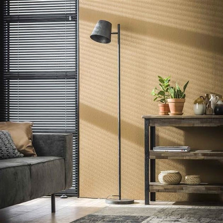 Floor lamp Sienna DH Interior Charcoal LxWxH 61x32x25 Metal Atmospheric photo diagonal front view