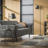 Floor lamp Sienna DH Interior Charcoal LxWxH 61x32x25 Metal Atmospheric photo diagonal front view