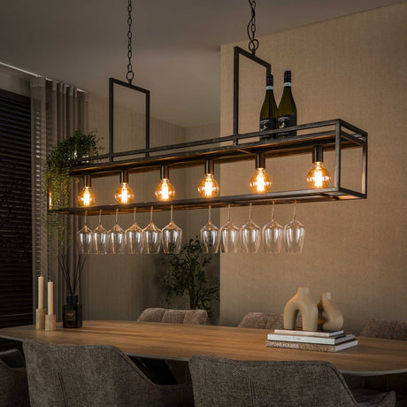 Hanging lamps - Hanging lamp Eloisa 6 - light metal brown - Dimehouse