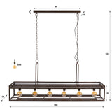 Hanging lamps - Hanging lamp Eloisa 6 - light metal brown - Dimehouse