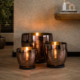Floor lamps - Floor lamp Dain UP L Copper-colored glass - Dimehouse