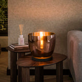 Floor lamps - Floor lamp Dain UP L Copper-colored glass - Dimehouse