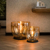 Floor lamps - Floor lamp Dain UP XL Amber glass - Dimehouse