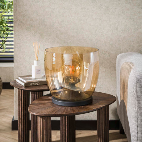 Floor lamps - Floor lamp Dain UP XL Amber glass - Dimehouse