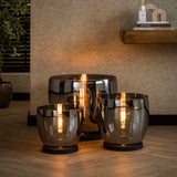 Floor lamps - Floor lamp Dain UP XL Chrome-colored glass - Dimehouse