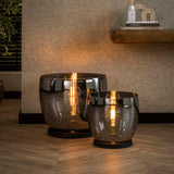 Floor lamps - Floor lamp Dain UP XL Chrome-colored glass - Dimehouse