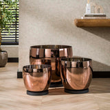 Floor lamps - Floor lamp Dain UP XL Copper-colored glass - Dimehouse