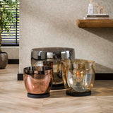 Floor lamps - Floor lamp Dain UP XXL Copper-colored glass - Dimehouse