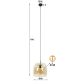 Hanging lamps - Hanging lamp Dain 1 - light Amber glass - Dimehouse