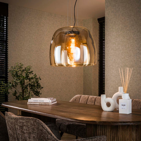 Hanging lamps - Hanging lamp Dain 1 - light XL amber glass - Dimehouse