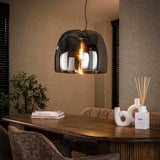 Hanging lamps - Hanging lamp Dain 1 - light XL chrome-colored glass - Dimehouse
