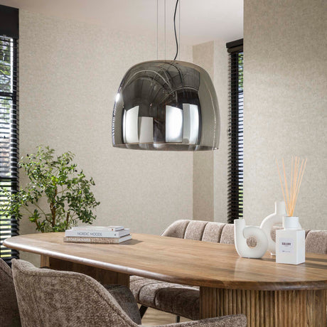 Hanging lamps - Hanging lamp Dain 1 - light XL chrome-colored glass - Dimehouse