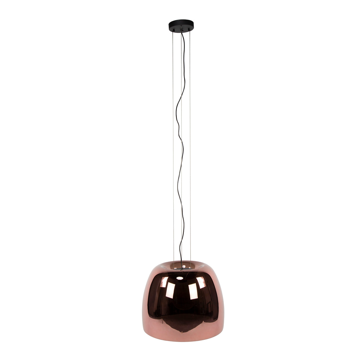 Hanging lamps - Hanging lamp Dain 1 - light XL copper-colored glass - Dimehouse
