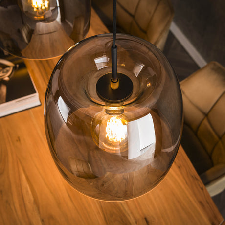 Hanging lamps - Hanging lamp Dain 3 - light chrome-colored glass - Dimehouse