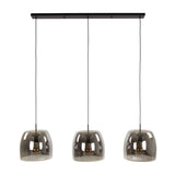 Hanging lamps - Hanging lamp Dain 3 - light chrome-colored glass - Dimehouse