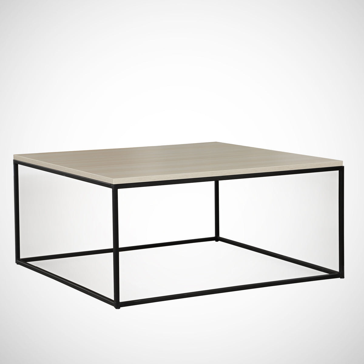 Coffee tables - Square coffee table Oak Melamine - 75x75 cm - Pola - Dimehouse