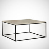 Coffee tables - Square coffee table Oak Melamine - 75x75 cm - Pola - Dimehouse