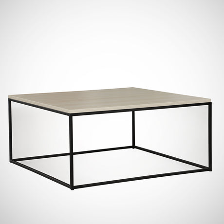 Coffee tables - Square coffee table Oak Melamine - 75x75 cm - Pola - Dimehouse