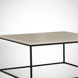 Coffee tables - Square coffee table Oak Melamine - 75x75 cm - Pola - Dimehouse