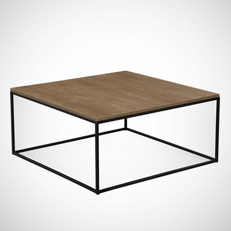 Coffee tables - Square coffee table Wood look Melamine - 75x75 cm - Pola - Dimehouse