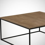 Coffee tables - Square coffee table Wood look Melamine - 75x75 cm - Pola - Dimehouse