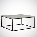 Coffee tables - Square coffee table gray Melamine - 75x75 cm - Pola - Dimehouse