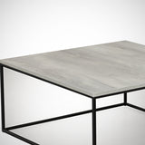 Coffee tables - Square coffee table gray Melamine - 75x75 cm - Pola - Dimehouse