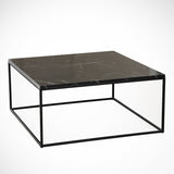 Coffee tables - Square coffee table black Marble look - 75x75 cm - Pola - Dimehouse