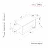 TV Furniture - TV Furniture Bianco White Gold Melamine 160x49.8x46.1 cm - Dimehouse