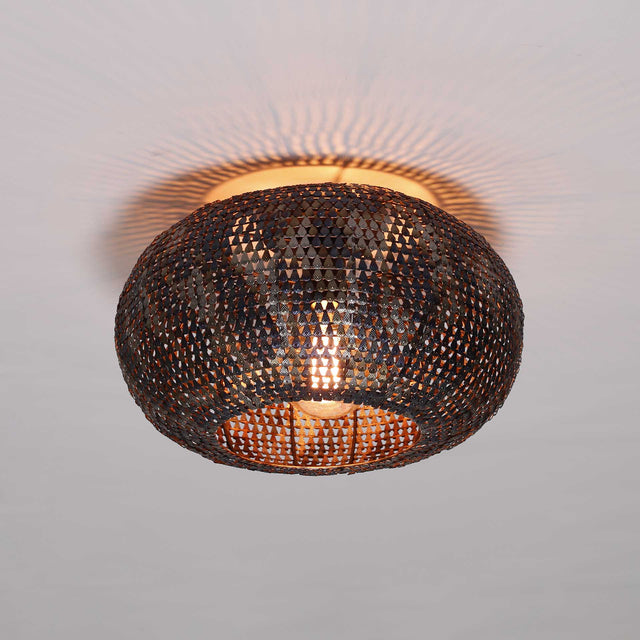 Ceiling lamps - Ceiling lamp Alfie metal black brown - Dimehouse