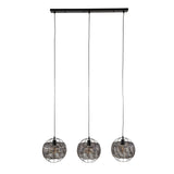 Hanging lamps - Hanging lamp Alfie 3 - light metal black brown - Dimehouse