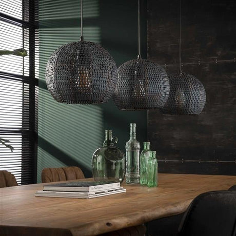 Hanging lamp Armoor DH Interior Brown LxWxH 111x35x29 Black brown Atmospheric photo diagonal front view