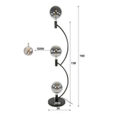 Floor lamps - Niro floor lamp 3 - lights Black - Dimehouse