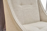 Armchairs - Armchair beige chenille fabric rural classic Ella - Dimehouse