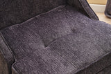 Armchairs - Armchair anthracite chenille fabric rural classic Ella - Dimehouse