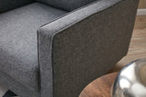 Armchairs - Modern rural armchair gray fabric Eva - Dimehouse
