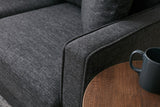 Armchairs - Modern rural armchair anthracite fabric Eva - Dimehouse