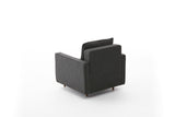 Armchairs - Modern rural armchair anthracite fabric Eva - Dimehouse
