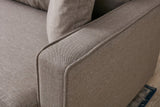 Armchairs - Modern rural armchair sand-colored fabric Eva - Dimehouse