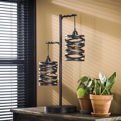 Table lamps - Industrial table lamp Spin Slate Gray 2 - light - Dimehouse